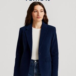 Women's Navy blue velvet Blazer Stockton - petite 10
